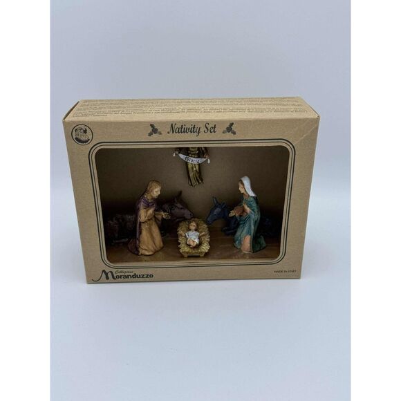 Moranduzzo Nativity Set Stable With 6 Figurines Made In Italy Vintage Christmas - Picture 2 of 5
